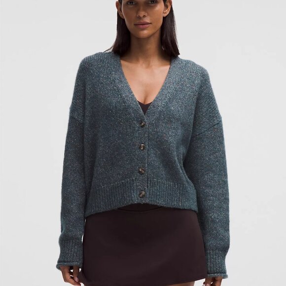 Wool-Blend Button-Up Cardigan - Picture 1 of 5